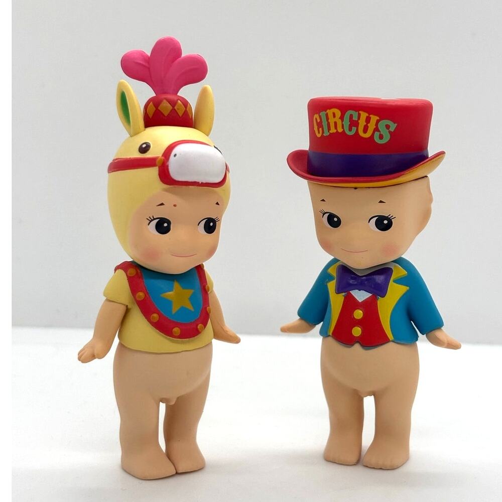 2 New Kewpie/Angel Mini Collectible Figures, Circus Ringmaster & Horse, READ